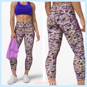 NWT Lululemon Seawheeze 2020 Fast Free Tights HR Crop 28' sz.6